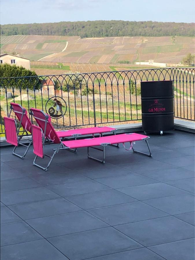 Floressens En Champagne Terrasse Privative Sur Le Vignoble Fleury-la-Riviere Exterior foto