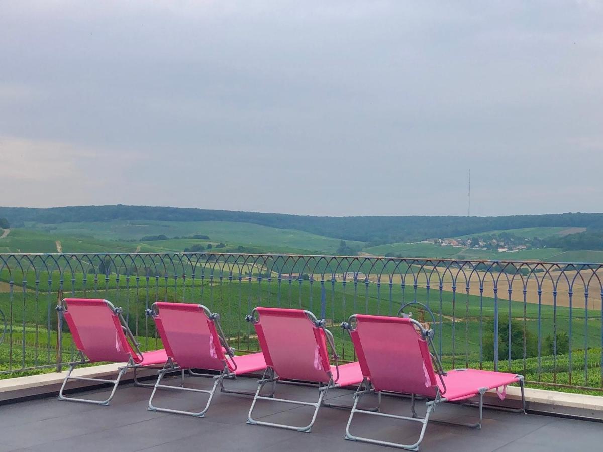 Floressens En Champagne Terrasse Privative Sur Le Vignoble Fleury-la-Riviere Exterior foto